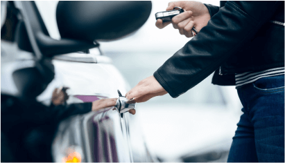 Car door lock open by key